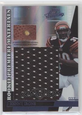 2007 Playoff Absolute Memorabilia - [Base] - Jumbo with Football #269 - Rookie Premiere Materials - Kenny Irons /50 [EX to NM]