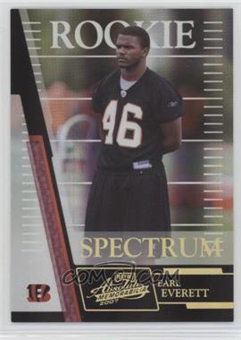 2007 Playoff Absolute Memorabilia - [Base] - Spectrum Gold #165 - Rookie - Earl Everett /25