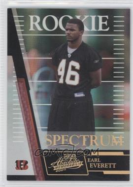 2007 Playoff Absolute Memorabilia - [Base] - Spectrum Gold #165 - Rookie - Earl Everett /25