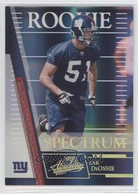 2007 Playoff Absolute Memorabilia - [Base] - Spectrum Gold #192 - Rookie - Zak DeOssie /25