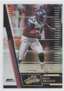 2007 Playoff Absolute Memorabilia - [Base] - Spectrum Gold #77 - Deion Branch /25