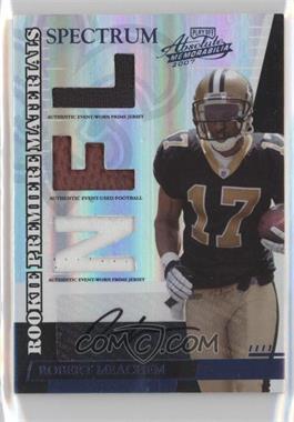 2007 Playoff Absolute Memorabilia - [Base] - Spectrum Platinum Die-Cut NFL Prime Signatures #262 - Rookie Premiere Materials - Robert Meachem /50