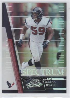 2007 Playoff Absolute Memorabilia - [Base] - Spectrum Silver #118 - DeMeco Ryans /100