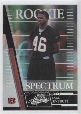 2007 Playoff Absolute Memorabilia - [Base] - Spectrum Silver #165 - Rookie - Earl Everett /100