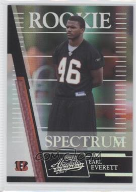 2007 Playoff Absolute Memorabilia - [Base] - Spectrum Silver #165 - Rookie - Earl Everett /100