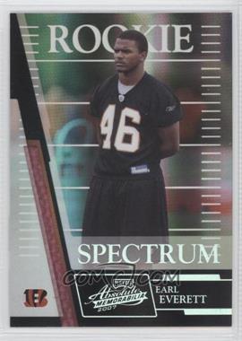 2007 Playoff Absolute Memorabilia - [Base] - Spectrum Silver #165 - Rookie - Earl Everett /100