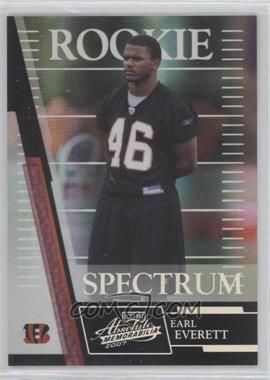 2007 Playoff Absolute Memorabilia - [Base] - Spectrum Silver #165 - Rookie - Earl Everett /100