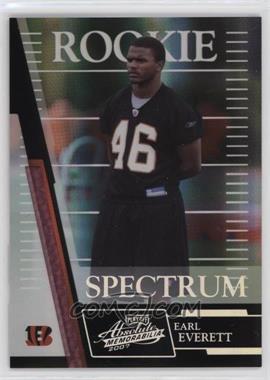 2007 Playoff Absolute Memorabilia - [Base] - Spectrum Silver #165 - Rookie - Earl Everett /100