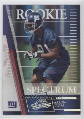 2007 Playoff Absolute Memorabilia - [Base] - Spectrum Silver #201 - Rookie - Aaron Ross /100