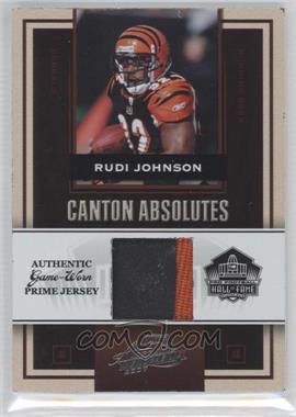2007 Playoff Absolute Memorabilia - Canton Absolutes - Materials Prime #CA-23 - Rudi Johnson /25