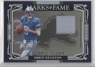 2007 Playoff Absolute Memorabilia - Marks of Fame - Materials Prime #MOF-24 - Drew Stanton /50