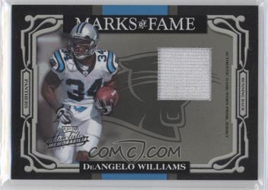 2007 Playoff Absolute Memorabilia - Marks of Fame - Materials Prime #MOF-6 - DeAngelo Williams /50