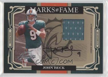 2007 Playoff Absolute Memorabilia - Marks of Fame - Materials Signatures #MOF-32 - John Beck /50