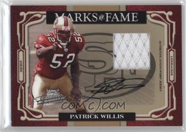 2007 Playoff Absolute Memorabilia - Marks of Fame - Materials Signatures #MOF-42 - Patrick Willis /50