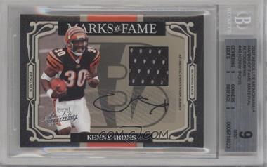 2007 Playoff Absolute Memorabilia - Marks of Fame - Materials Signatures #MOF-43 - Kenny Irons /50 [BGS 9 MINT]