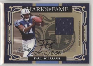 2007 Playoff Absolute Memorabilia - Marks of Fame - Materials Signatures #MOF-45 - Paul Williams /50 [EX to NM]