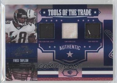 2007 Playoff Absolute Memorabilia - Tools of the Trade - Blue Triple Materials Prime #TOT-64 - Fred Taylor /25