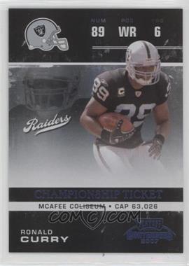 2007 Playoff Contenders - [Base] - Championship Ticket #71 - Ronald Curry /1