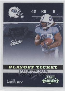 2007 Playoff Contenders - [Base] - Playoff Ticket #126 - Chris Davis /99