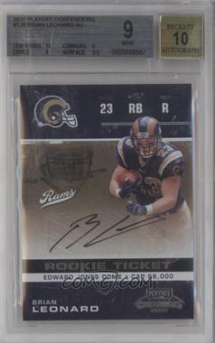 2007 Playoff Contenders - [Base] #120 - Brian Leonard [BGS 9 MINT]