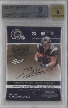 2007 Playoff Contenders - [Base] #120 - Brian Leonard [BGS 9 MINT]