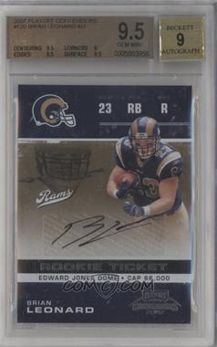 2007 Playoff Contenders - [Base] #120 - Brian Leonard [BGS 9.5 GEM MINT]