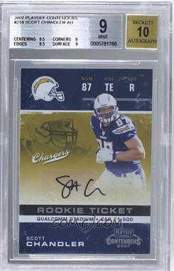 2007 Playoff Contenders - [Base] #218 - Scott Chandler [BGS 9 MINT]