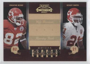 2007 Playoff Contenders - Draft Class - Black #DC-16 - Dwayne Bowe, Kolby Smith /100