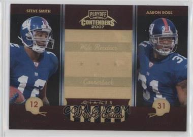 2007 Playoff Contenders - Draft Class - Black #DC-19 - Steve Smith, Aaron Ross /100