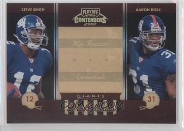 2007 Playoff Contenders - Draft Class - Black #DC-19 - Steve Smith, Aaron Ross /100