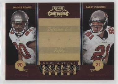 2007 Playoff Contenders - Draft Class - Black #DC-29 - Gaines Adams, Sabby Piscitelli /100