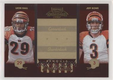 2007 Playoff Contenders - Draft Class #DC-8 - Leon Hall, Jeff Rowe /1000
