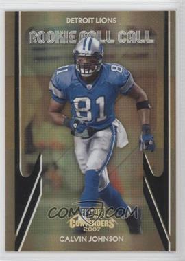 2007 Playoff Contenders - Rookie Roll Call - Black #RRC-1 - Calvin Johnson /100