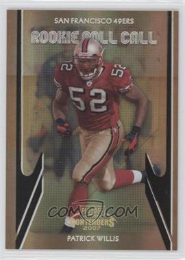 2007 Playoff Contenders - Rookie Roll Call - Black #RRC-5 - Patrick Willis /100