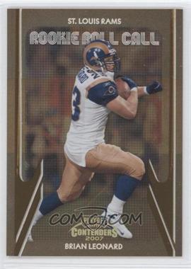 2007 Playoff Contenders - Rookie Roll Call - Gold #RRC-15 - Brian Leonard /250