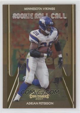 2007 Playoff Contenders - Rookie Roll Call - Gold #RRC-3 - Adrian Peterson /250