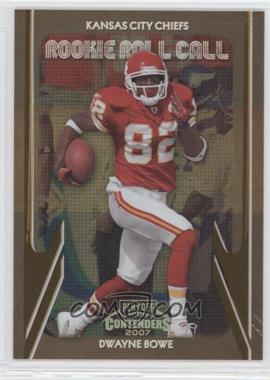 2007 Playoff Contenders - Rookie Roll Call - Gold #RRC-8 - Dwayne Bowe /250