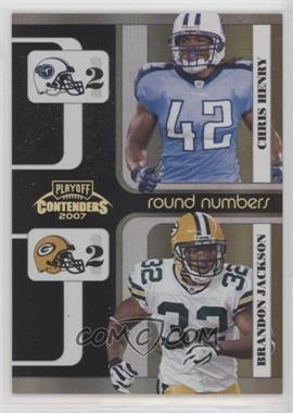 2007 Playoff Contenders - Round Numbers - Black #RN-15 - Chris Henry, Brandon Jackson /100