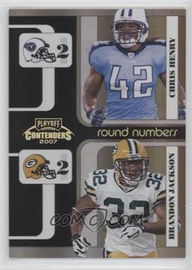 2007 Playoff Contenders - Round Numbers - Black #RN-15 - Chris Henry, Brandon Jackson /100