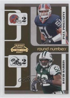 2007 Playoff Contenders - Round Numbers - Gold #RN-16 - Paul Posluszny, David Harris /250