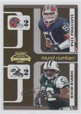 2007 Playoff Contenders - Round Numbers - Gold #RN-16 - Paul Posluszny, David Harris /250
