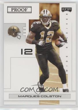 2007 Playoff NFL Playoffs - [Base] - Black Proof #61 - Marques Colston /5