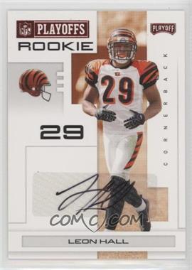 2007 Playoff NFL Playoffs - [Base] - Red Signatures #142 - Leon Hall /100