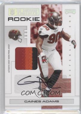 2007 Playoff NFL Playoffs - [Base] - Silver Materials Prime Signatures #112 - Gaines Adams /25