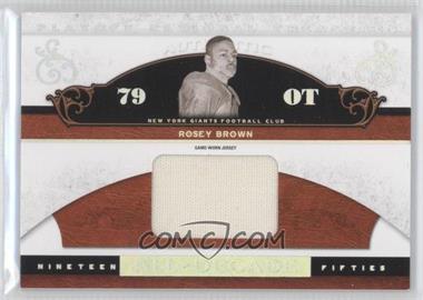 2007 Playoff National Treasures - All Decade - Jumbo Materials #AD-RB.2 - Rosey Brown /25