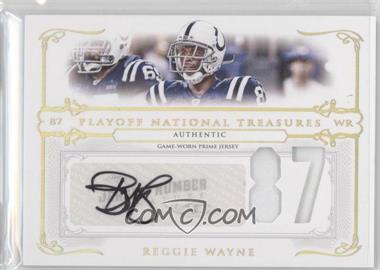 2007 Playoff National Treasures - [Base] - Jersey Number Prime Signatures #45 - Reggie Wayne /87