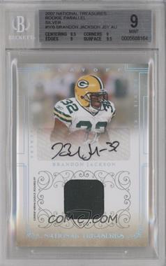 2007 Playoff National Treasures - [Base] - Signature Materials Silver #105 - Rookie - Brandon Jackson /49 [BGS 9 MINT]