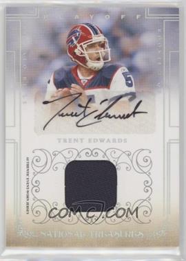 2007 Playoff National Treasures - [Base] - Signature Materials Silver #132 - Rookie - Trent Edwards /49