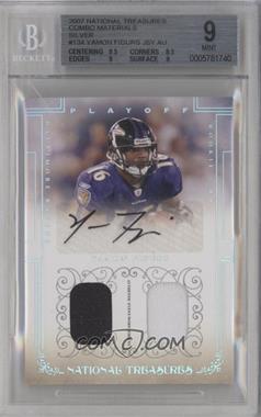 2007 Playoff National Treasures - [Base] - Silver Combo Material Autograph #134 - Rookie - Yamon Figurs /25 [BGS 9 MINT]