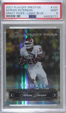 2007 Playoff Prestige - [Base] - Draft Picks Light Blue #155 - Adrian Peterson /999 [PSA 9 MINT]